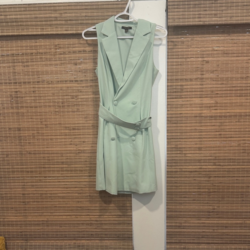 City Studio Light Green Blazer Dress